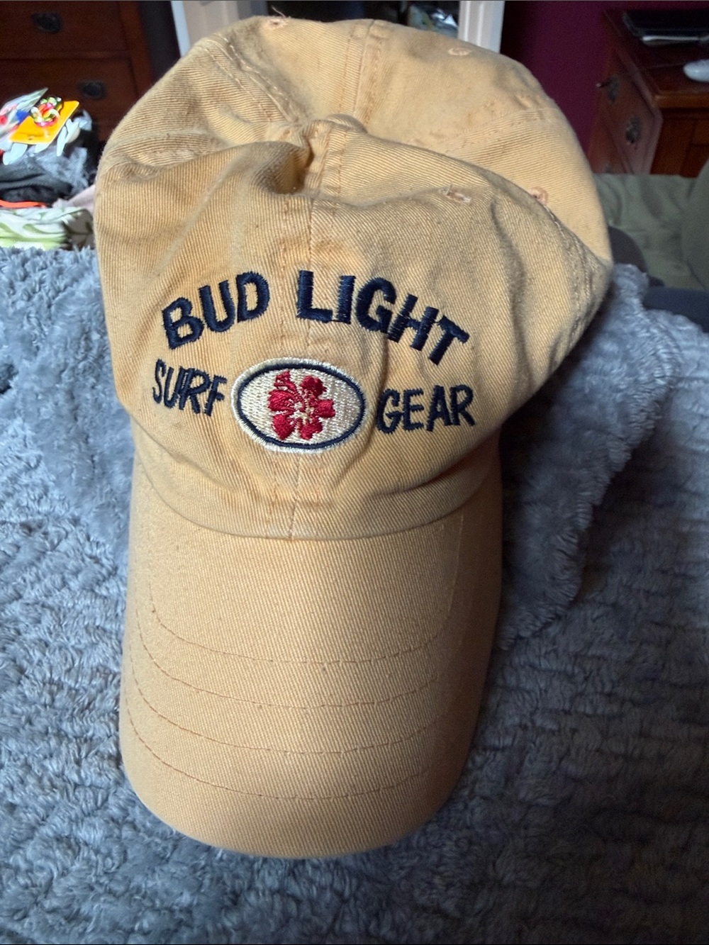 Bud Light Surf Gear Embroidered Baseball Cap - yellow